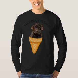 Ice Cream Cone Chocolate Labrador Retriever Hund P T Shirt