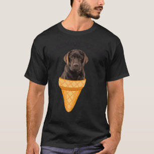 Ice Cream Cone Chocolate Labrador Retriever Hund P T Shirt
