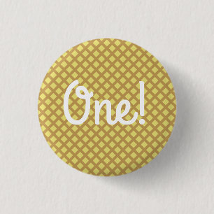 Ice Cream Cone Cute 1st Birthday Button Pin Knapp