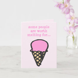 Ice Cream Cone - Cute Valentine Day Kort