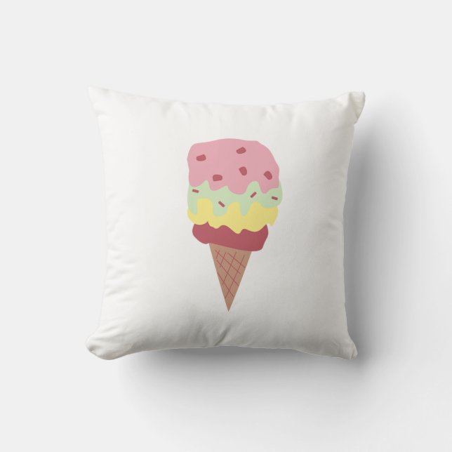 Ice Cream Cone Dekorativ kudde (Framsida)