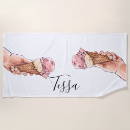 Ice Cream Cone Design Monogram Namn