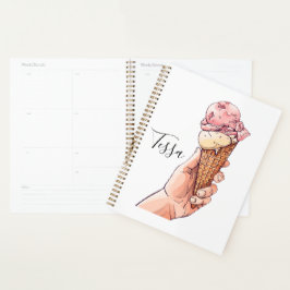 Ice Cream Cone Design Monogram Namn