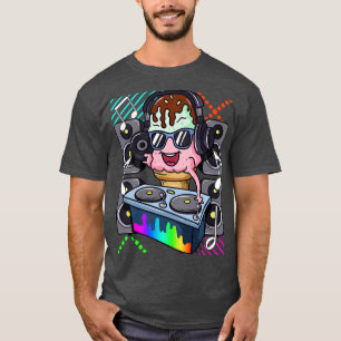Ice Cream Cone DJ Dance Music Electronic Hip hop T Shirt