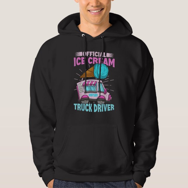 Ice Cream Cone for an Ice Cream Truck Driver Hoodie (Framsida)