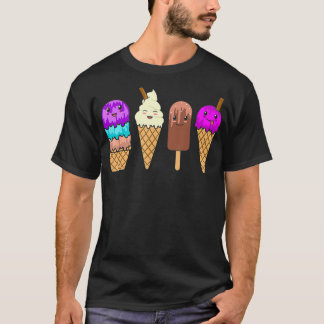 Ice Cream Cone Funny Summer Boys Girls Graphic T Shirt