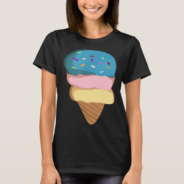 Ice Cream Cone  Ice Cream For Girls & Women T Shirt (Framsida)