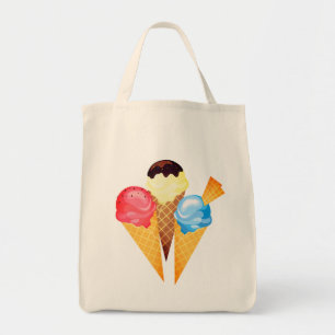 Ice Cream Cone - Livsmedel Tote Tygkasse