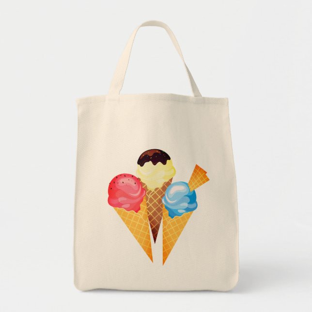 Ice Cream Cone - Livsmedel Tote Tygkasse (Framsidan)