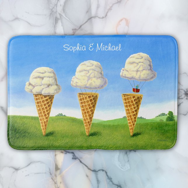 Ice Cream Cone, Luftballong Whimsical, Namn Badrumsmatta (Skapare uppladdad)
