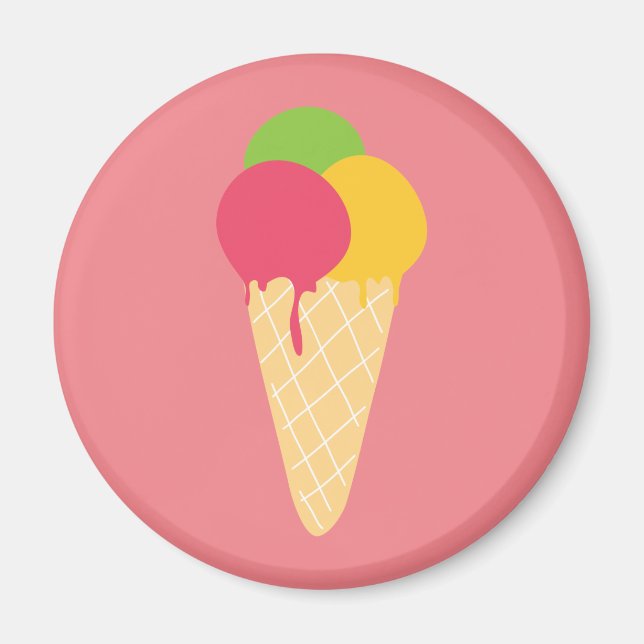Ice Cream Cone Magnet (Framsidan)