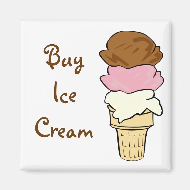 Ice Cream Cone Magnet (Framsidan)