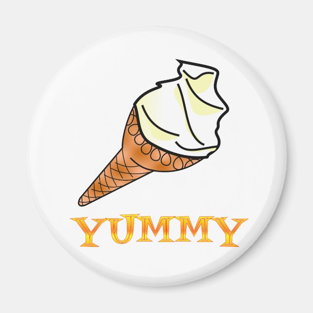 Ice Cream Cone Magnet (Framsidan)
