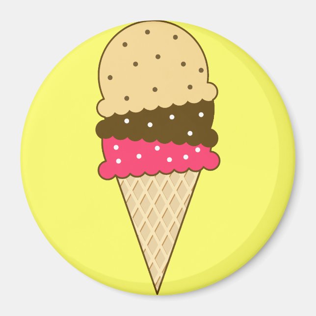 Ice Cream Cone Magnet (Framsidan)