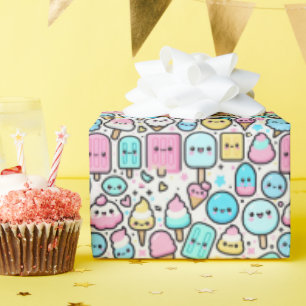 Ice Cream Cone och Popsicle Doodles Presentpapper