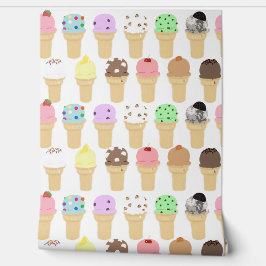 Ice Cream Cone Pattern Wall Paper