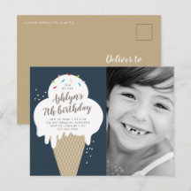 Ice Cream Cone Photo Barns födelsedag Party