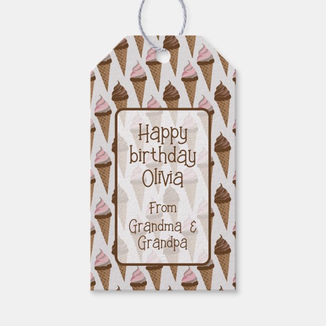Ice Cream Cone Presentetikett (Framsidan)
