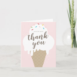 Ice Cream Cone Rosa Girls Tack Kort