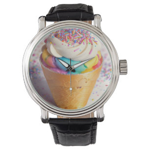 Ice Cream Cone Sprinkles Armbandsur