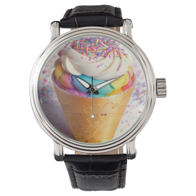 Ice Cream Cone Sprinkles Armbandsur (Framsida)