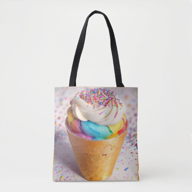 Ice Cream Cone Sprinkles Tygkasse (Framsida)