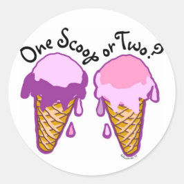 Ice Cream Cone Stickers Runt Klistermärke