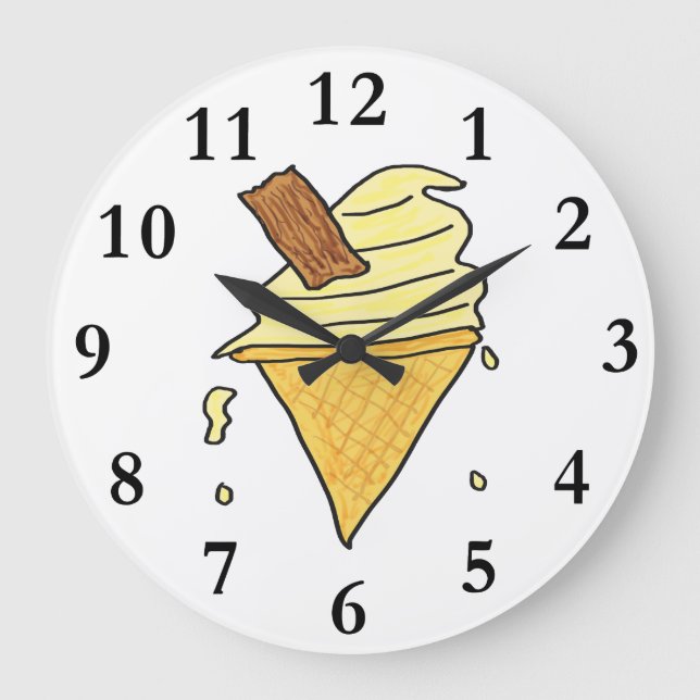 Ice Cream Cone Stor Klocka (Framsida)