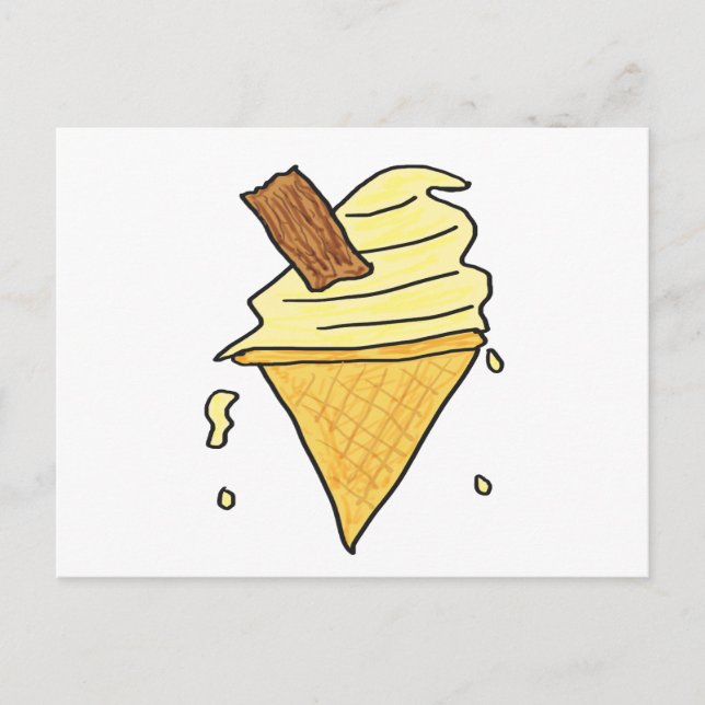 Ice Cream Cone Vykort (Framsida)