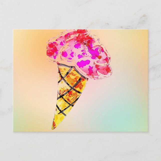 Ice Cream Cone-vykort Vykort (Framsida)