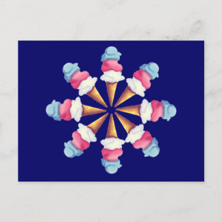 ICE CREAM CONE WHEEL by SHARON SHARPE Vykort