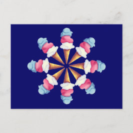 ICE CREAM CONE WHEEL by SHARON SHARPE Vykort