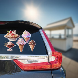 Ice Cream Cones and Sundaes Klistermärken
