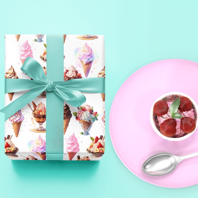 Ice Cream Cones and Sundaes Presentpapper (Skapare uppladdad)