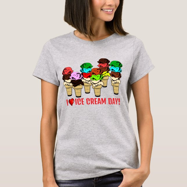 Ice Cream Cones For Ice Cream Day T Shirt (Framsida)