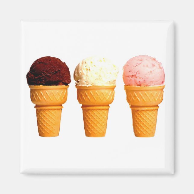 "Ice Cream Cones" Fridge Magnet (Framsidan)