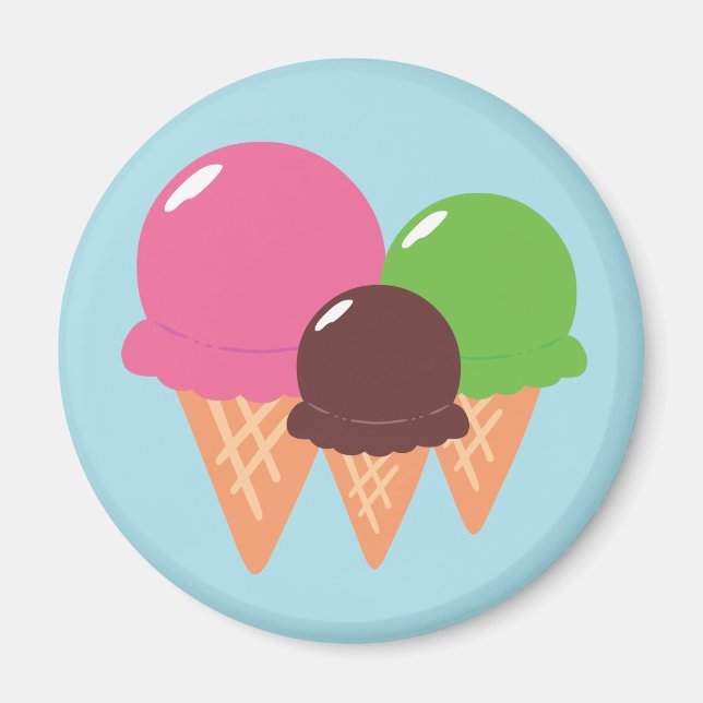 Ice Cream Cones Magnet (Framsidan)
