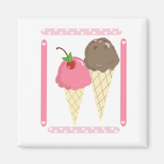 Ice Cream Cones Magnet (Framsidan)