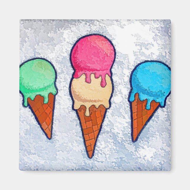 Ice Cream Cones Magnet (Framsidan)