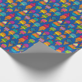 Ice Cream Cones on Blue Presentpapper