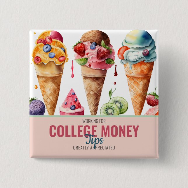 Ice Cream Cones, Tips Appreciated, College Money M Knapp (Framsida)