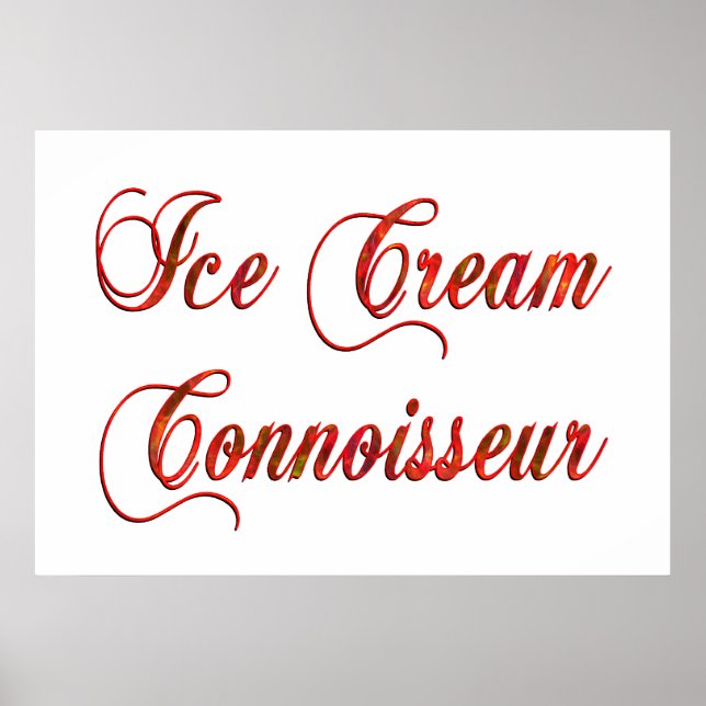 Ice Cream Connoisseur Poster (Framsidan)