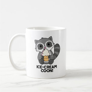 Ice Cream Coon Funny Animal Racoon Pun Kaffemugg