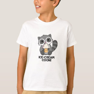 Ice Cream Coon Funny Animal Racoon Pun T Shirt