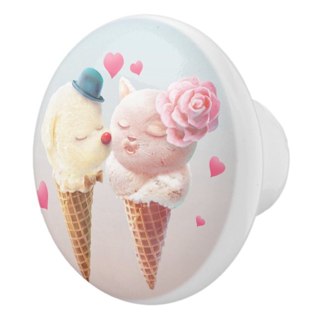Ice Cream Couple - Kärlek vid första Slicka Knopp (Höger)