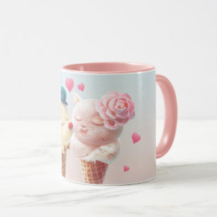 Ice Cream Couple - Kärlek vid första Slicka Mugg