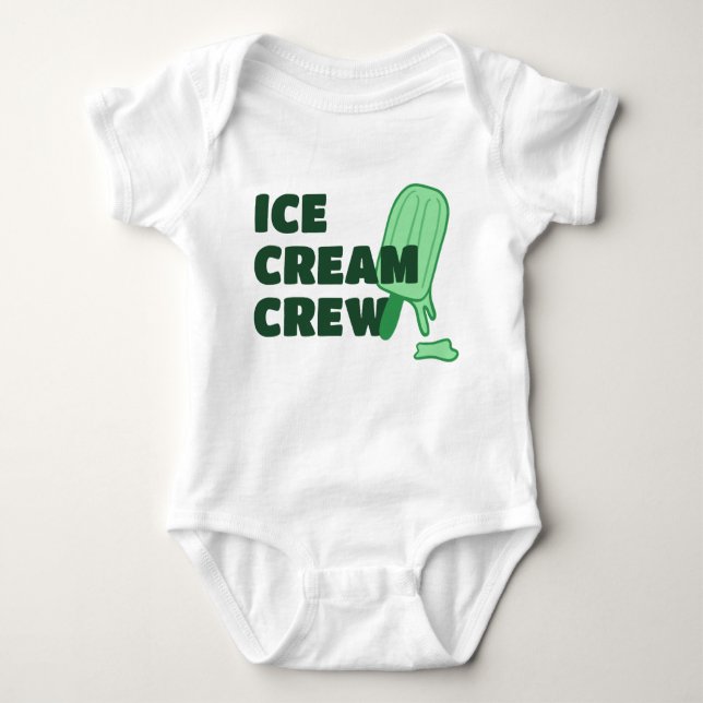 Ice Cream Crew Grön T Shirt (Framsida)