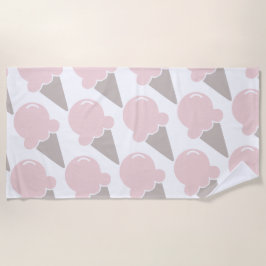 Ice Cream Cute Strawberry rosa towel