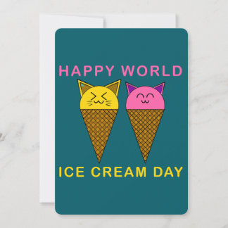 Ice Cream Day Cats Inbjudningar