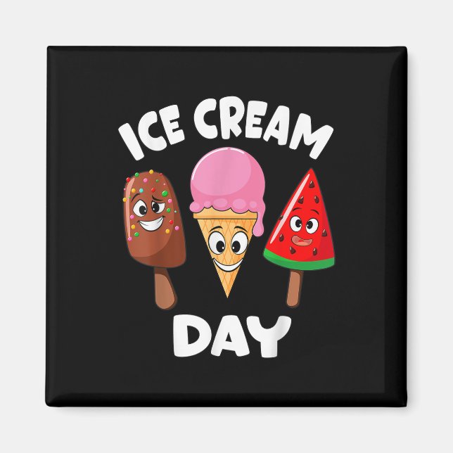 Ice Cream Day, sommaren Party Ice Cream Maker Kids Magnet (Framsidan)